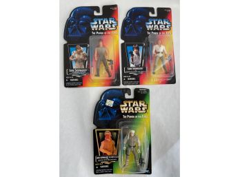 1995 1996 Star Wars New In Box  POTF Kenner Figures: 3 Luke Skywalkers