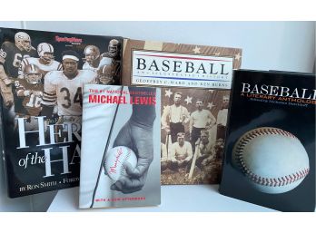 4 Hardcover Baseball History Books
