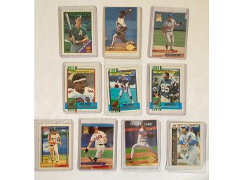 Ten Rookie Baseball & Football Cards Topps, Fleer Ultra 1990s