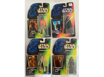 1996 Star Wars New In Box  POTF Kenner Figures: Ponda Baba, Luke Skywalker, Han Solos& Palpatine