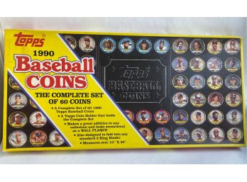 1990 Topps Baseball Coins, The Complete Set Of 60 Coins