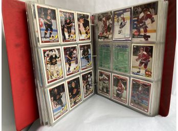 Over 1,000 Hockey Cards In Binder: Upper Deck, Topps, NHL Proset, 1990s