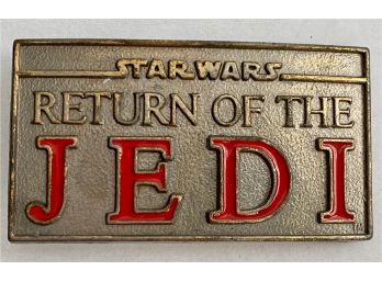 1982 Star Wars Return Of The Jedi Pewter Buckle Belt