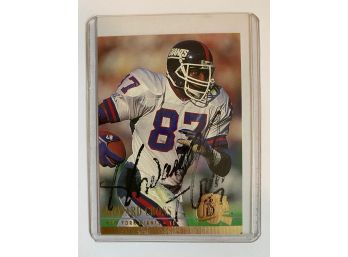 Signed Howard Cross New York Giants Fleer Football Card 1994