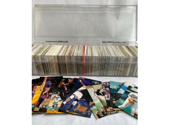 Over 1,000 Baseball Cards In Storage Box, Some Basketball Cards, 1990s