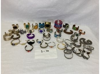 Costume Jewelry Assorted Cuff Bracelets #2-10