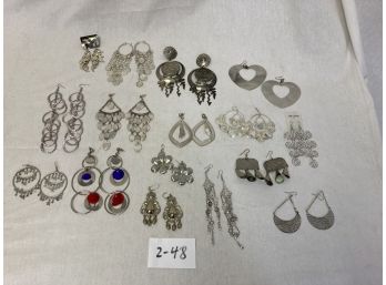 Silver Tone Earrings #2-48