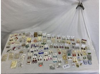 Huge Lot Of Jeweled-style Earrings #2-57