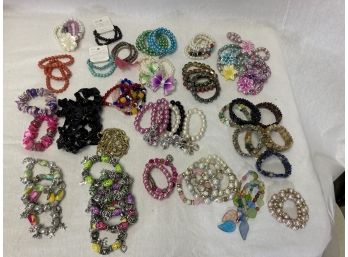 Costume Jewelry Stretch Beaded Bracelet Lot #2-3