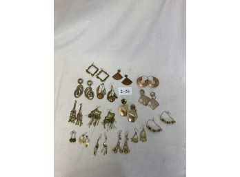 Copper & Brass Colored Earrings #2-50