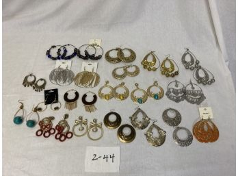 Large Assorted Hoop Earrings #2-44