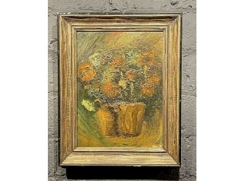 Vintage Oil On Board Still Life Painting Signed Don