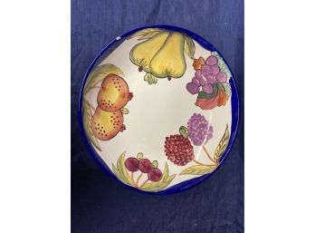 13' Hand Painted Fruit Bowl