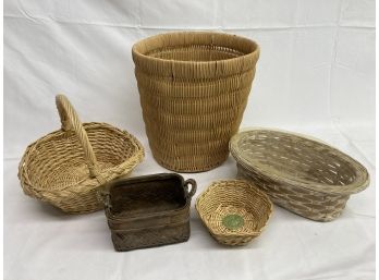 5 Small Wicker Baskets