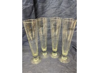 Mouthblown Tall Beer Glasses