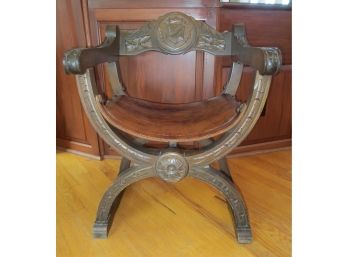 Antique Savonarola X Frame Chair #2
