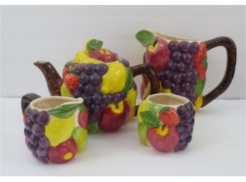 4 Piece Fruit Decorative Set