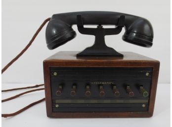 Antique Railroad Dispatch Telephone Arm Desk Mount