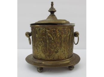 Antique Tea Canister With Lid