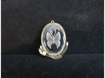 Etched Butterfly Pendent