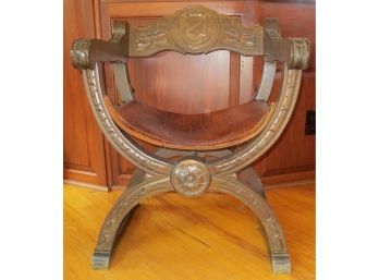 Antique  Savonarola X Frame Chair #1