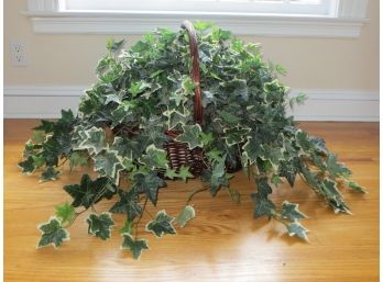 Large Faux Ivy Plant In Basket