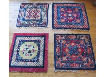 Collection Of 4 Oriental Square Accent Rugs