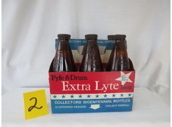 Lot No. 2 - Fyfe & Drum Extra Lyte Beer Collectors Bicentennial Bottles Six Pack With 6 Different Designs