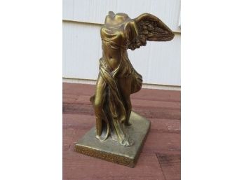 Art Nouveau Era Bronze - Nike, Goddess Of Victory -  Winged Sculpture Heavy, Fine Detail