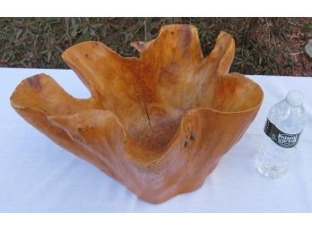 Inverted Tree Stump Wooden Carved Bowl - Unusual