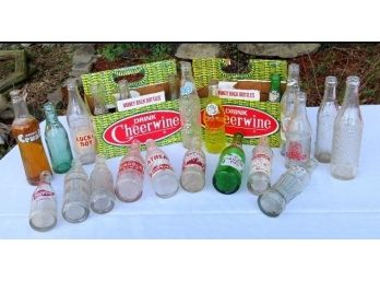 Fun Lot Of Art Deco To 1960's Soda Bottles - Lots Of Different Brands & Colors