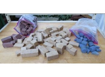Lot Of Over 100 Colored Sandstone Building Blocks - Stonehenge Anyone??