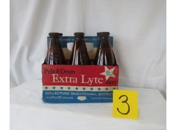 Lot No. 3 Of Fyfe & Drum Extra Lyte Beer Collectors Bicentennial Bottles Six Pack With 6 Different Designs