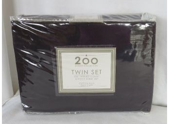 Macy's Basic Collection Black 3 Piece Twin Sheet Set-New