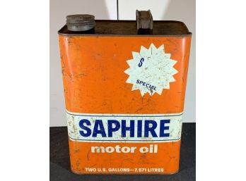 Saphire 2 Gallons Motor Oil Can