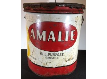 5 Gallon Amalie Motor Oil Can (half Full)
