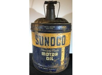 5 Gallon Sunoco Motor Oil Can