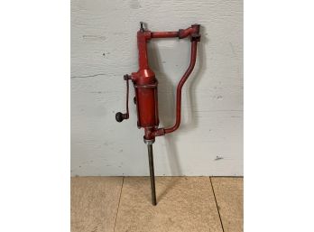 Red Tuthill Oil Barrel Hand Crank Pump