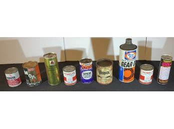 9 Assorted Brand Oil Cans