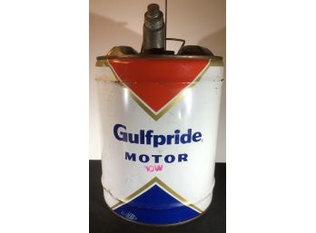5 Gallon Gulfpride Motor Oil Can