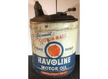 5 Gallon Havoline Motor Oil Can