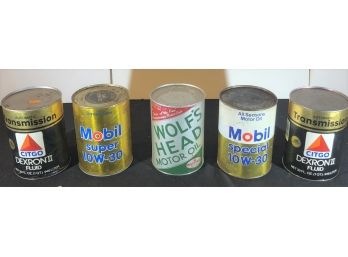 Wolfs Head, Mobil And Citgo Motor Oil And Transmission Fluid(full) Quarts