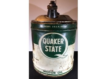 5 Gallon Quaker State Motor Oil Can