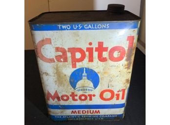 2 Gallon Capital Motor Oil Can