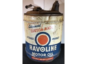 5 Gallon Havoline Motor Oil Can