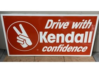 Vintage Drive With Kendal Confidence Embossed Metal Sign