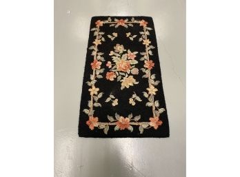 Kitchen Mat - Black Floral - Needs Cleaning - 40' X 23'