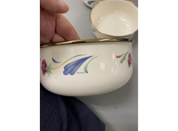 Vintage Lenox Enamel - Three Nesting Bowls - Beautiful Condition