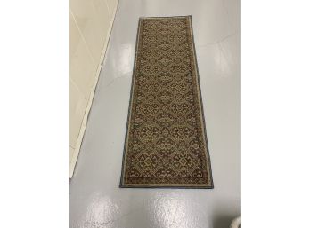 Machine Made Rug - Brown Grey And Blue - 1.9 X 5 - Thin Pile - For Hallway?