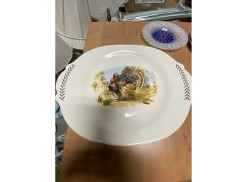 Limoges Handpainted 22k Turkey Platter